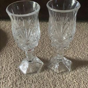 Crystal Two Piece Candlesticks